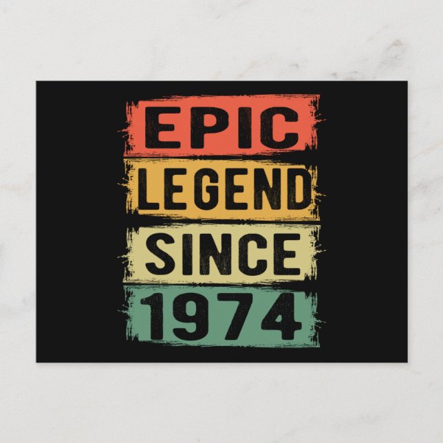 51 år gammal dag 1974 Epic Legend 51:a födelsedage Vykort (Framsida)