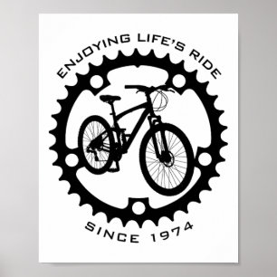 51-årig mountainbiker 1974 51-årsdag Biki Poster