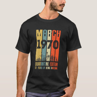 51:e födelsedagen Dekorationen mars 1970 Manar Kvi T Shirt