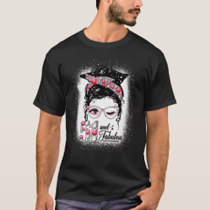 51 & Fabulous 51:a födelsedag Diamond Messy Bun Lä T Shirt