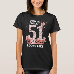 51 & Fabulous I Black Peach Party Group Candid Pho T Shirt