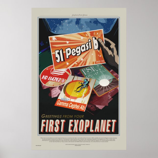 51 Pegasi b Tour - Exoplanet Travel Bureau Poster (Framsidan)
