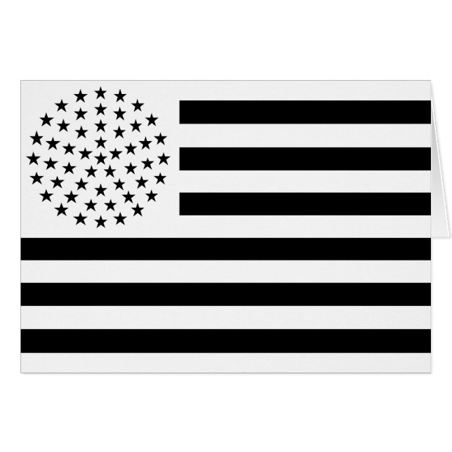 51 Star US-Flagga Hälsningskort (Framsidan Horizontal)