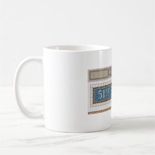 51st Mosaik för gataNew York tunnelbanan Kaffemugg
