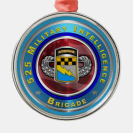 525:e militära underrättelsebrigaden julgransprydnad metall