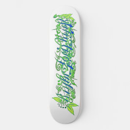 5280 skript i grönt och blått mini skateboard bräda 18,5 cm