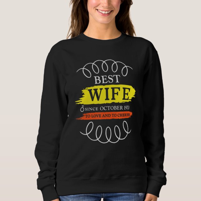 52:a Bröllop-årsdagen efter den 1 oktober T Shirt (Framsida)