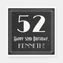 52:a födelsedagen ~ Art Deco Inspired Titta "52", Pappersservett