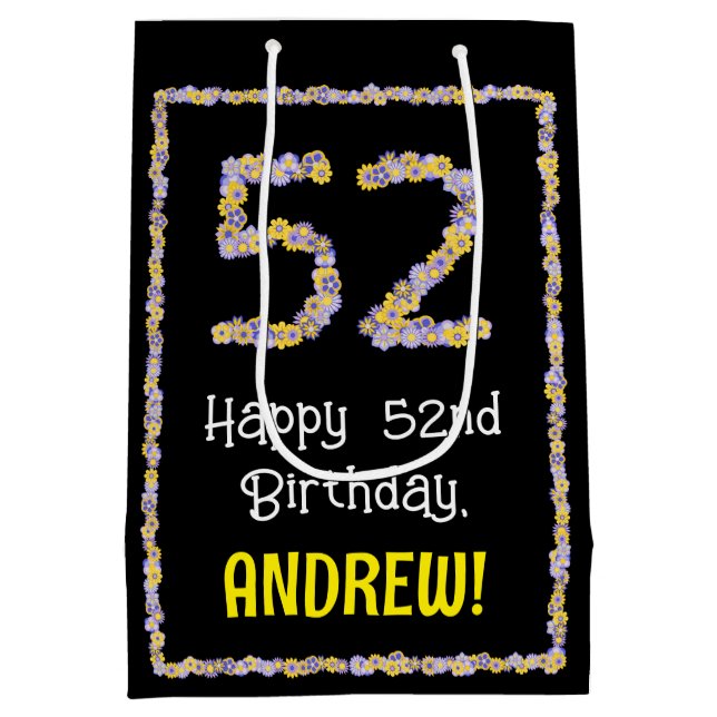 52:a födelsedagen: Blommigt Flowers Number, eget n (Baksidan)