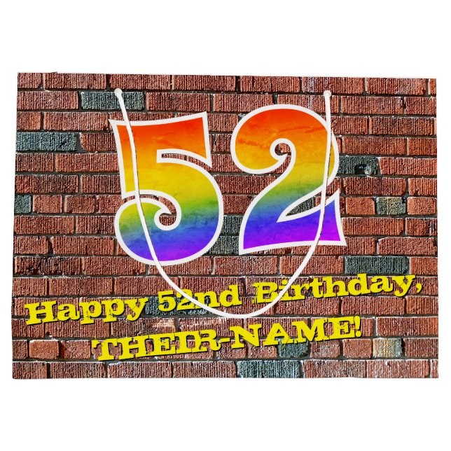 52:a födelsedagen: Roligt, Graffiti-Inspired Rainb (Baksidan)