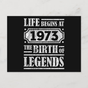 52 År Gammal 1973 Födelsedagen För En Legend 52-år Vykort