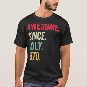 52 år gammal Fantastisk sedan juli 1970 52:e födel T Shirt