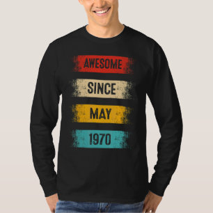 52 år gammal Fantastisk sedan maj 1970 52:a födels T Shirt