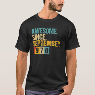 52 år gammal Fantastisk sedan september 1970 52:a T Shirt