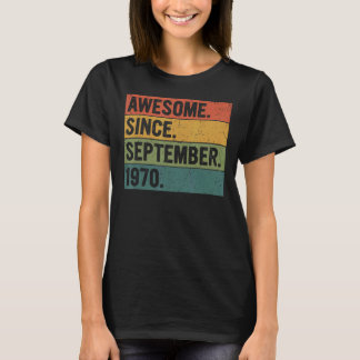 52 år gammal Fantastisk sedan september 1970 52 år T Shirt