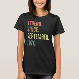 52 år gammal förklaring sedan september 1970 52:e t shirt