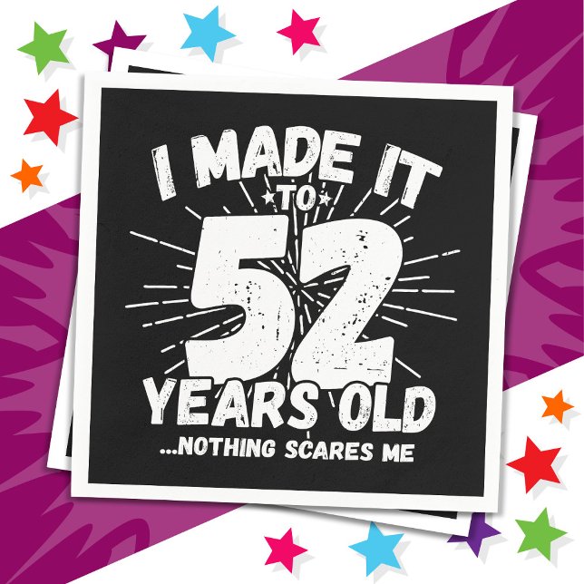 52 år gammalt Sarkastic Meme Funny 52:a födelsedag Pappersservett (Skapare uppladdad)