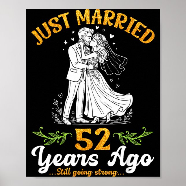 52 år sedan gift går starkt årsdag  poster (Framsidan)