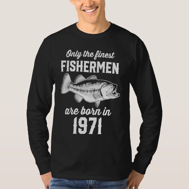 52-åriga fiskare 1971 52:a födelsedagen t shirt (Framsida)