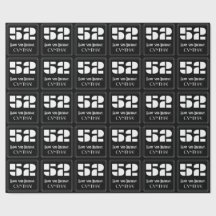 52-årsdag: Art Deco Inspirerad Look "52" & Namn