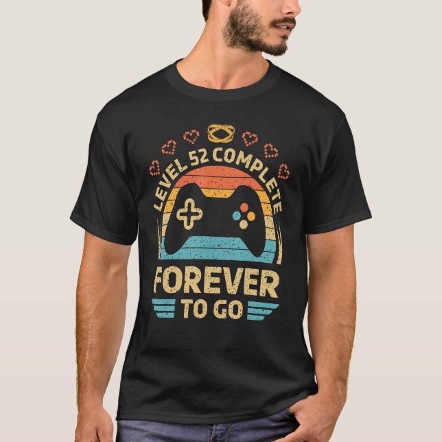 52:e Bröllop-årsdagen videospelsnivå 52 komp T Shirt (Framsida)