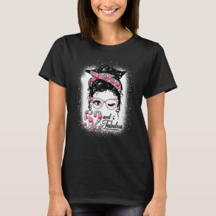 52 & Fabulous 52:a födelsedag Diamond Messy Bun Lä T Shirt