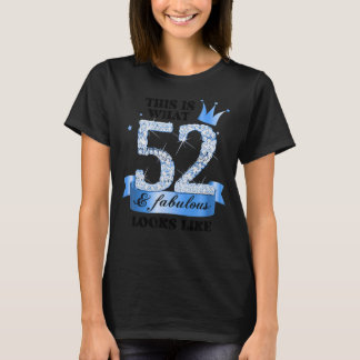 52 & Fabulous I Blue White Party Group Candid Phot T Shirt