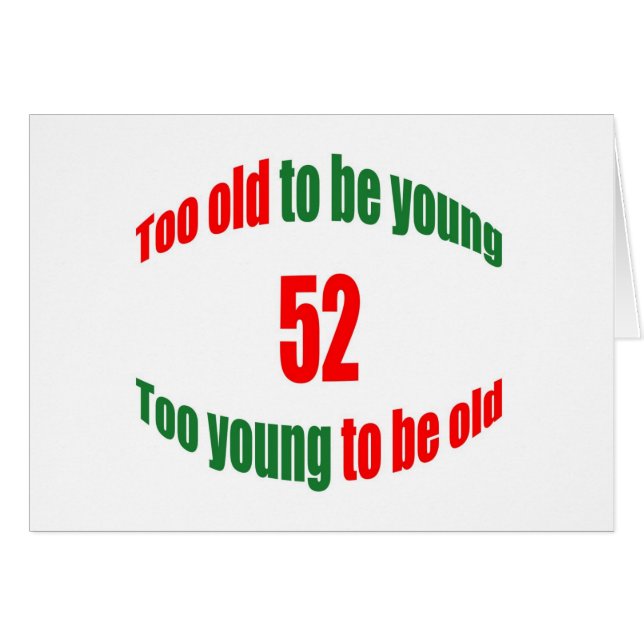 52 för gammalt hälsningskort (Framsidan Horizontal)