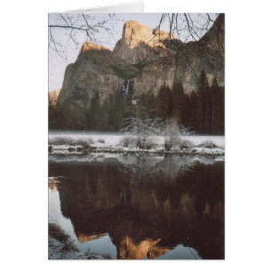 52. Katedral Sten & Wintry Reflection, Yosemite Hälsningskort