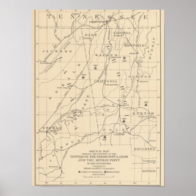 52 Negro-befolkning 1880-1900 Poster (Framsidan)