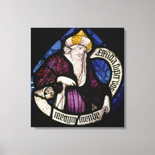 52: Roundel av profeten Ezekiel, 15th århundrade Canvastryck