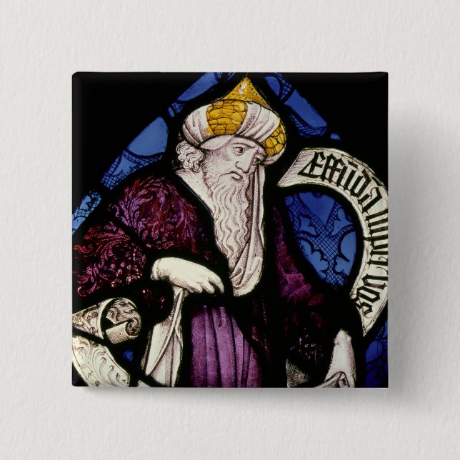 52: Roundel av profeten Ezekiel, 15th århundrade Knapp (Framsida)