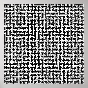 52 x 52 eller mindre Poster Maze2 Anpassa vitt!