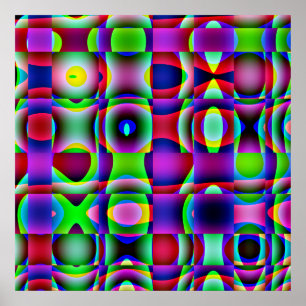 52 x 52 eller mindre Poster Psychedelic Square Mön