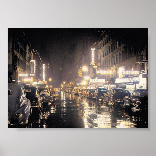 52nd Street, New York City, Vintage Poster (Framsidan)