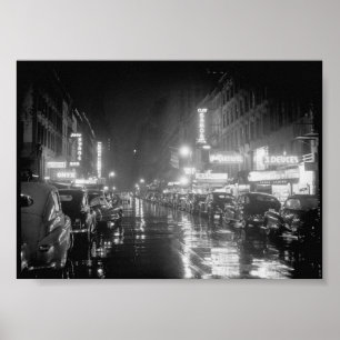 52nd Street, New York, N.Y., ca. juli 1948 Poster