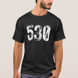 530 Områdeskod Redding CA Mobile Telefon Area Cod T Shirt