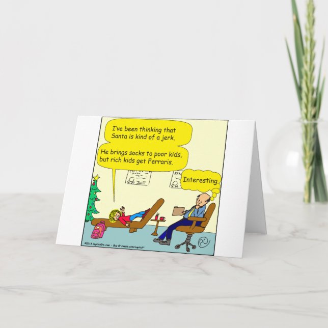 530 Tomten är en idiot-tecknad Helgkort (Framsida)