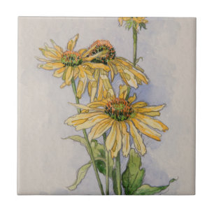 5331 Gult Coneflowers Kakelplatta