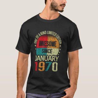 53 år Fantastisk sedan januari 1970 Vintage 53Rd B T Shirt