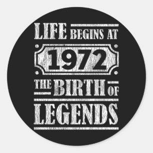 53 år gammal 1972 Födelseort: Legend 53:e födelsed Runt Klistermärke