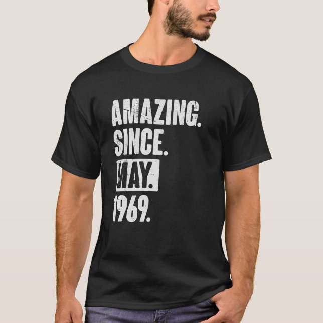 53 år gammal 53-årsdag   Fantastisk sedan maj 1969 T Shirt (Framsida)