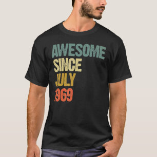 53 år gammal Fantastisk sedan juli 1969 53:e födel T Shirt