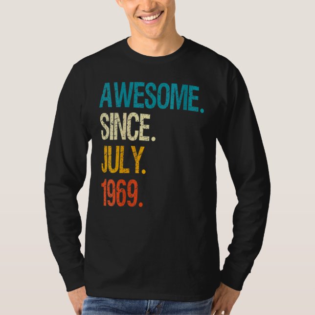 53 år gammal Fantastisk sedan juli 1969 53:e födel T Shirt (Framsida)