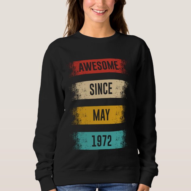 53 år gammal Fantastisk sedan maj 1972 53:e födels T Shirt (Framsida)