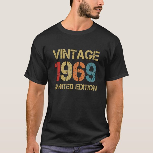 53 år gammal Vintage 1969 födelsedag T Shirt (Framsida)