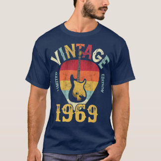 53 årÅlderdom 1969 Gitarr Plektrum 53:e födelsedag T Shirt