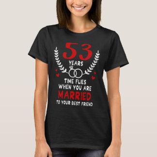 53 års flygresor gifta med bästa vän Par T Shirt