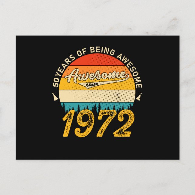 53 Års Födelsedag 1972 Fantastisk 53-årspresent Vykort (Framsida)