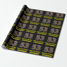 53-årsdag: Namn & falskt trästrukturmönster "53"